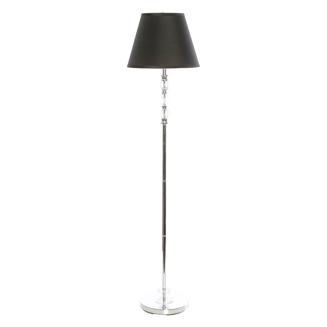 Silver and store black floor lamp